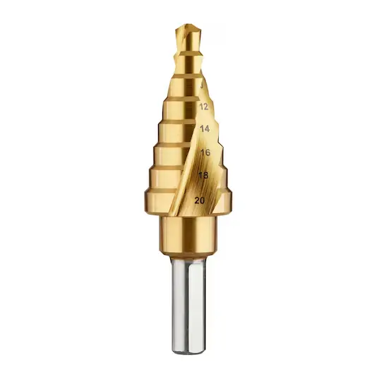 Metal step drill bit Titanium 6-20mm shank connection
