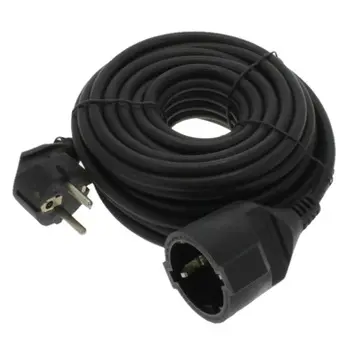 Verlengsnoer 5m 3x1,5 zwart