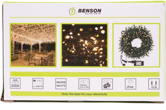 Led deco lichtsnoer wit 200 LED 25 meter  