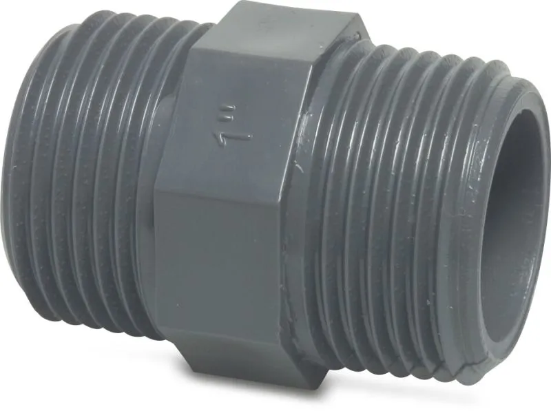 Nippel PVC-U 1" buitendraad 16bar P1