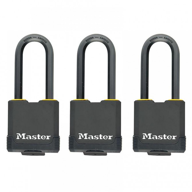 Padlock black laminated 49mm - 38mm shackle