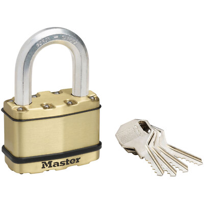 Padlock Gold laminated 4 key 64mm - 38mm shackle