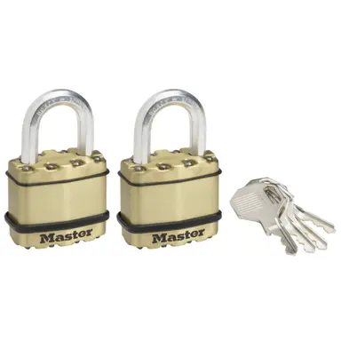 Hangsloten Gold gelamineerd 4 sleutel 45mm - 24mm beugel 