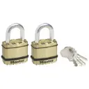 Padlocks Gold laminated 4 key 45mm - 24mm shackle