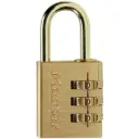 Combinatiehangslot Goud 30mm - 24mm beugel 