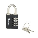 Combination Padlock Black 40mm - 27mm shackle with spare keys