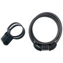 Combination bicycle lock (spiral) Black 1.8m x 10mm
