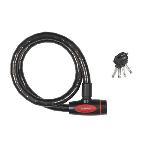 Fietsslot Zwart met sleutels 1,8m x 18mm 