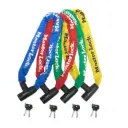Cadenas pour vélo avec clés 90mm (bleu, rouge, vert ou orange)