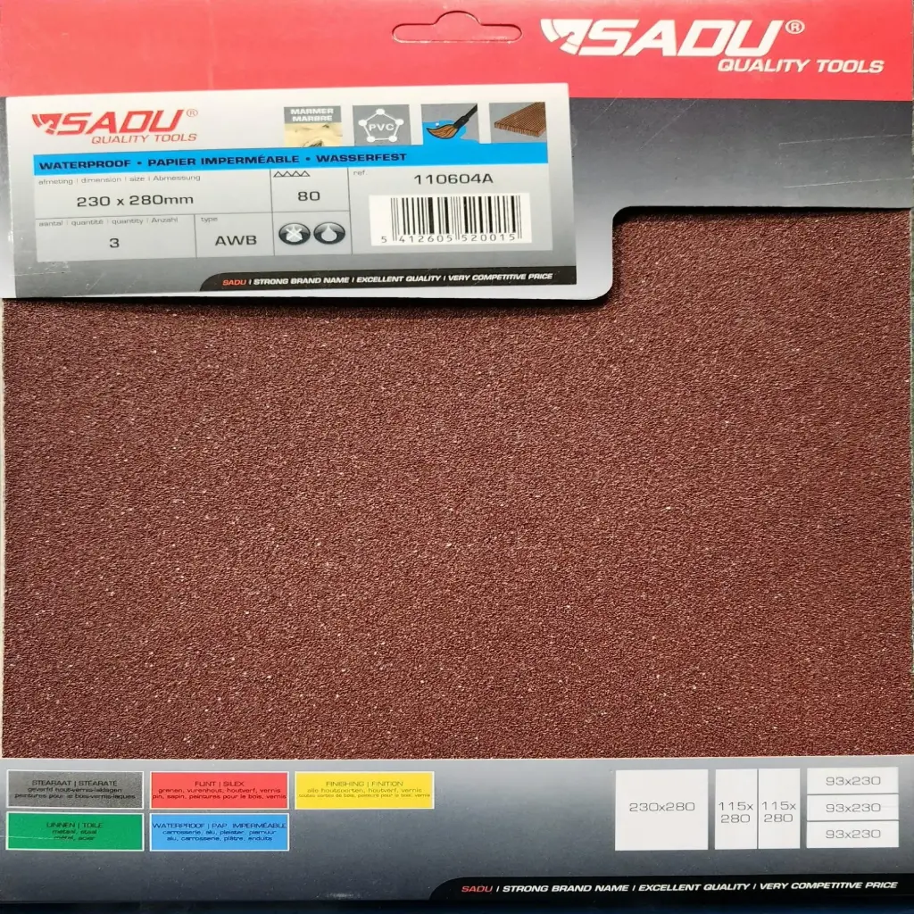 Vellen AWB 230x280 K080-waterproof AO (3st/pak)