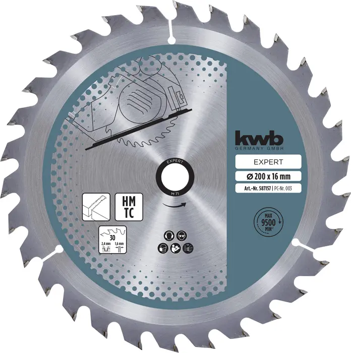 KWB Lame de scie circulaire à faible épaisseur, renforcée au carbure, ø 170 x 30 mm 54M