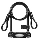 Verrou en U Noir 210mm x 110mm 16mm d'épaisseur + câble 1.2m
