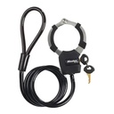 Kabelslot Zwart met stalen kabel 1m x dia 8mm 