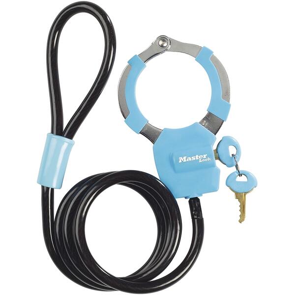 Kabelslot Blauw met stalen kabel 1m x dia 8mm 