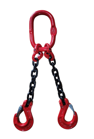 Ketting 2-sprong 2.8T 8mm x 1m met veiligheidshaken 