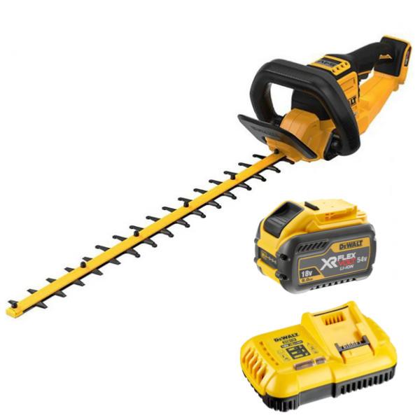 54V XR FLEXVOLT Taille-haie 65mm - 1x batterie 9.0Ah et chargeur rapide