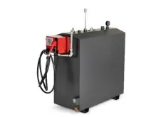 Réservoir métallique prismatique hors sol à double paroi 3000l avec pompe et compteur (garantie 1 an)