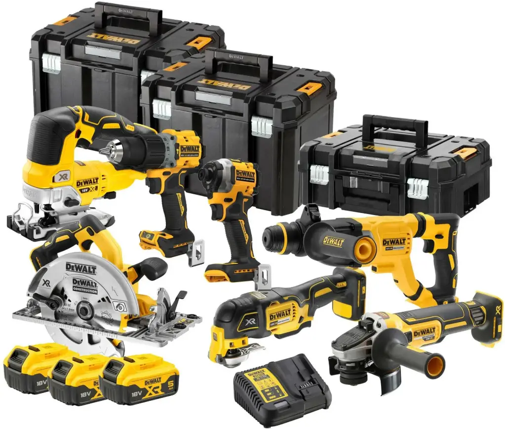 18V XR Brushless 7-piece set (DCD805 + DCF850 + DCS355 + DCH263 + DCG405 + DCS572 + DCS334)