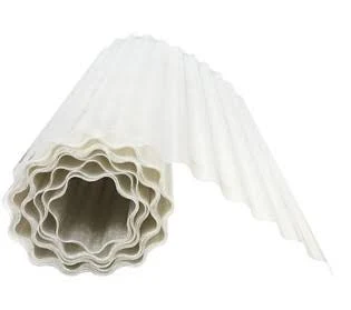 Feuille ondulée en rouleau poleyster 76/18 (petite vague) clair 1.25m de large (30 lm/rouleau)