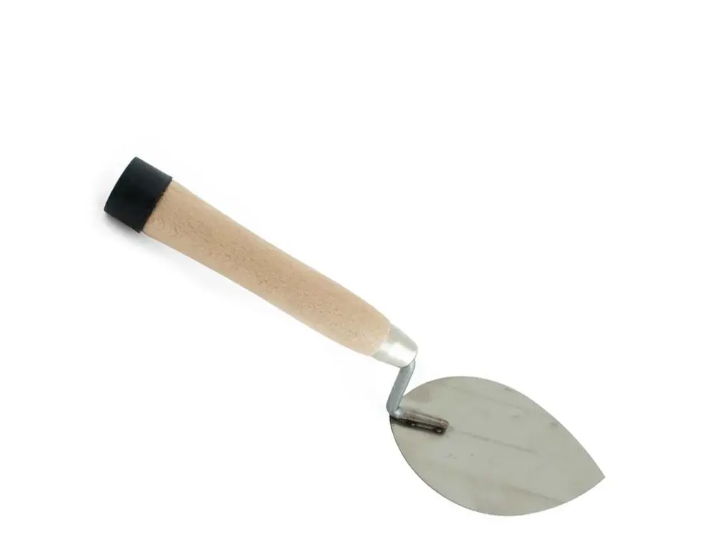 INOX Vloerderstruweel, met rubber dop - 165 x 110 x 1,0 mm    
