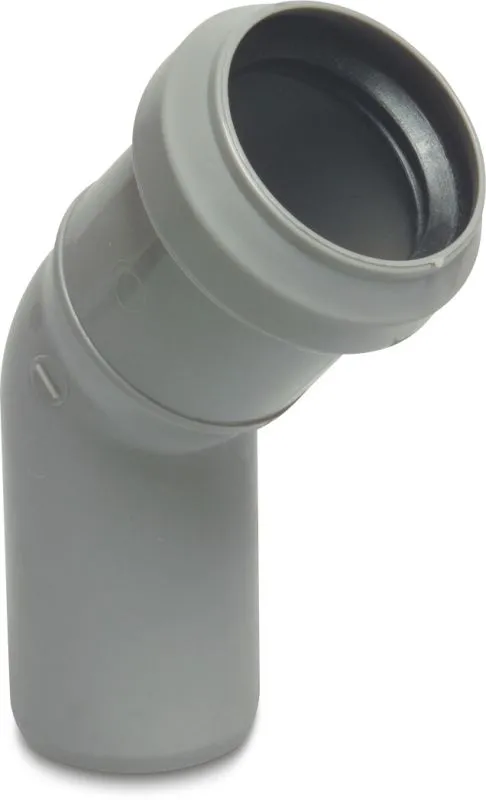 PP Bend sewer pipe dia 110mm 45° Msp gray benor SN8