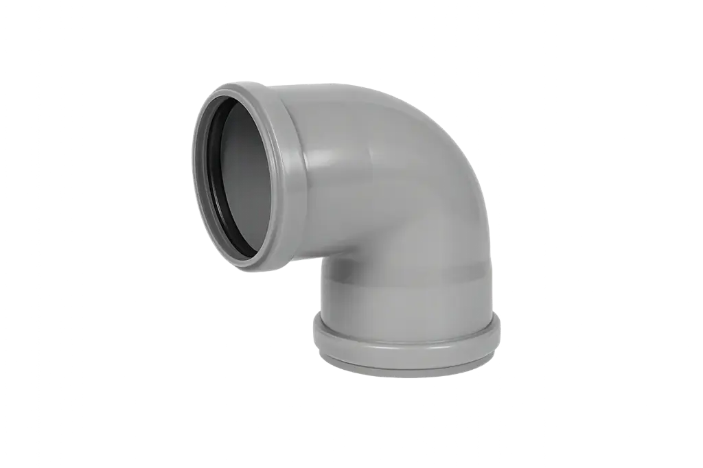 PP Bend sewer pipe dia 125mm 87° 2xM gray benor SN8