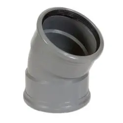 PP Bocht riolering dia 160mm 30° 2xM grijs benor SN8 