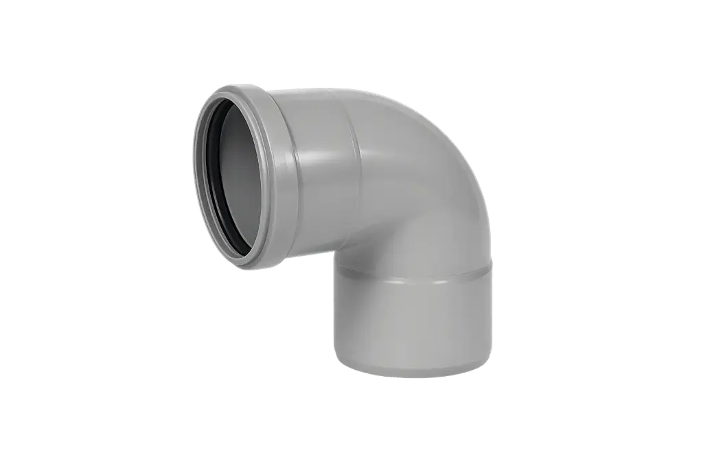 PP Tube d'égout d'angle dia 160mm 87° 2xM gris benor SN8