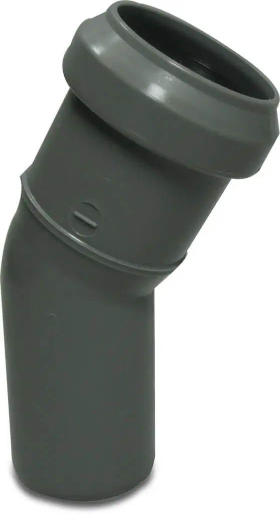 PP Bocht riolering dia 250mm 30° Msp grijs benor SN8