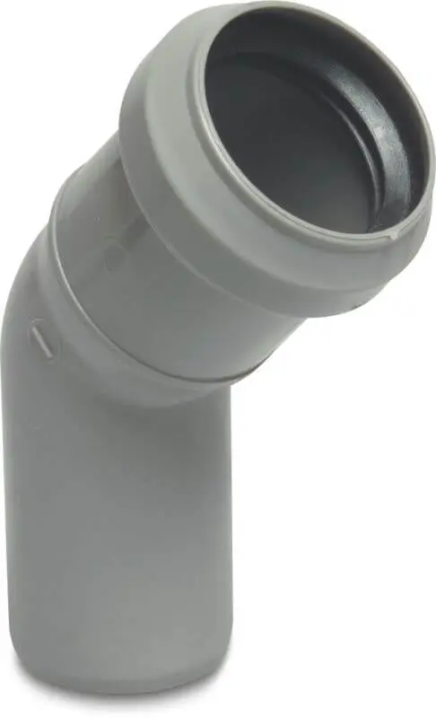 PP Bocht riolering dia 315mm 45° Msp grijs benor SN8