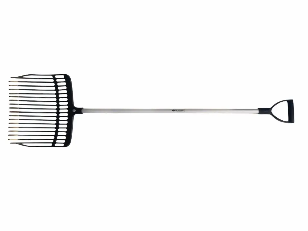 Paardenmestvork pvc alu D-steel 