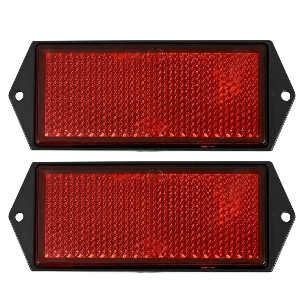 Reflector rectangle red 100 x 45 mm 2 pcs E4