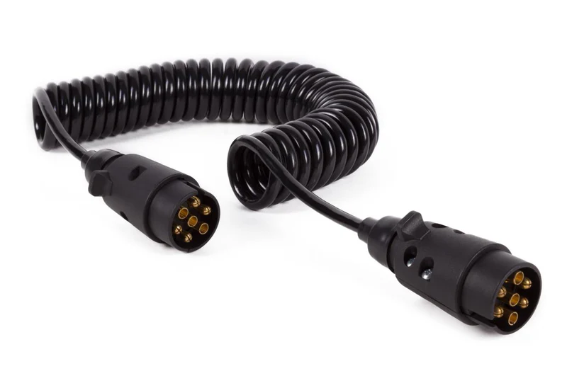 Extension cable 7 pole curly 4.5 mtr cable