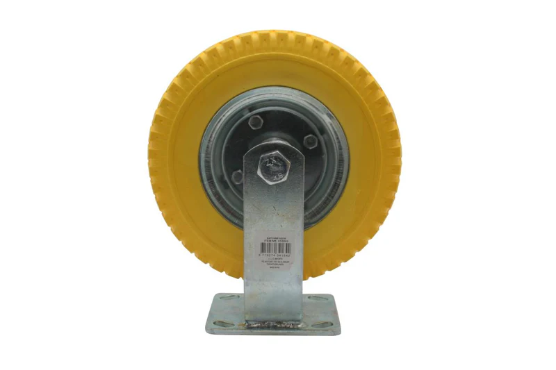 Roulette fixe + pneu 8" 2.50-4"