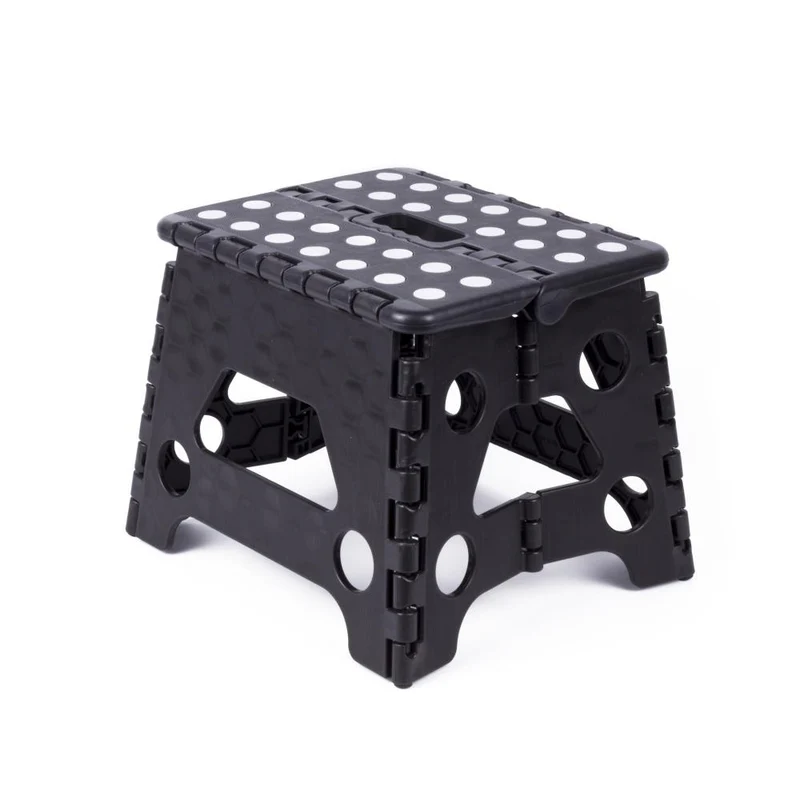 Tabouret pliable noir blanc petit 80 kg