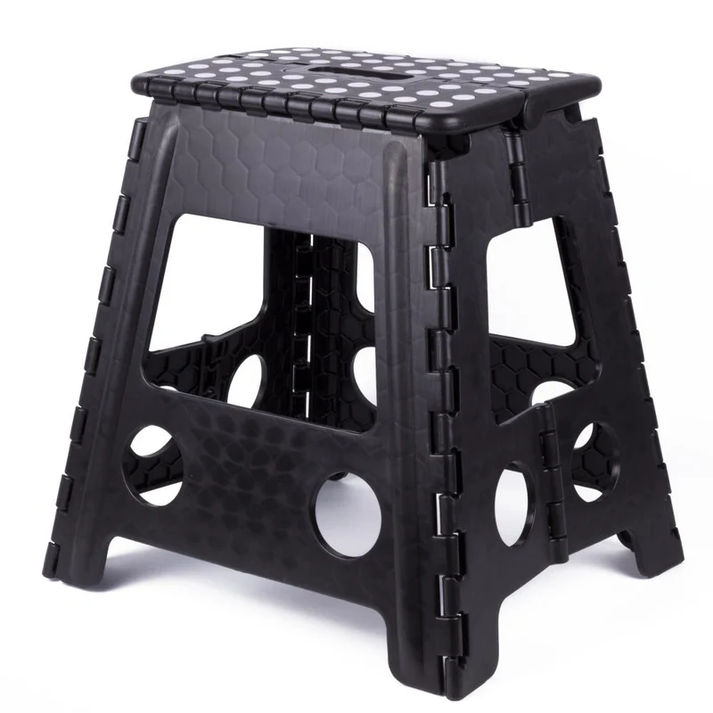 Tabouret pliable noir blanc grand 120 kg