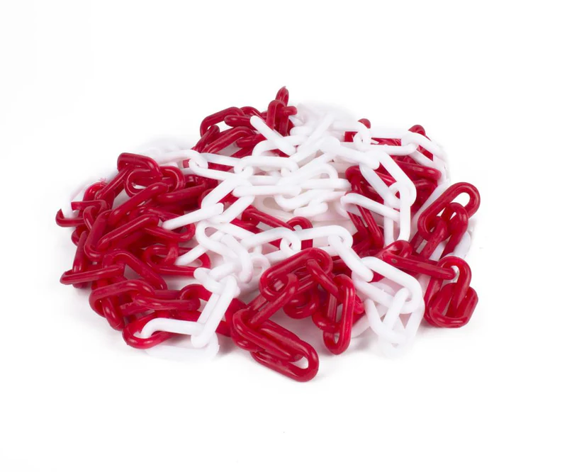 Barrier/safety chain 5 mtr red white