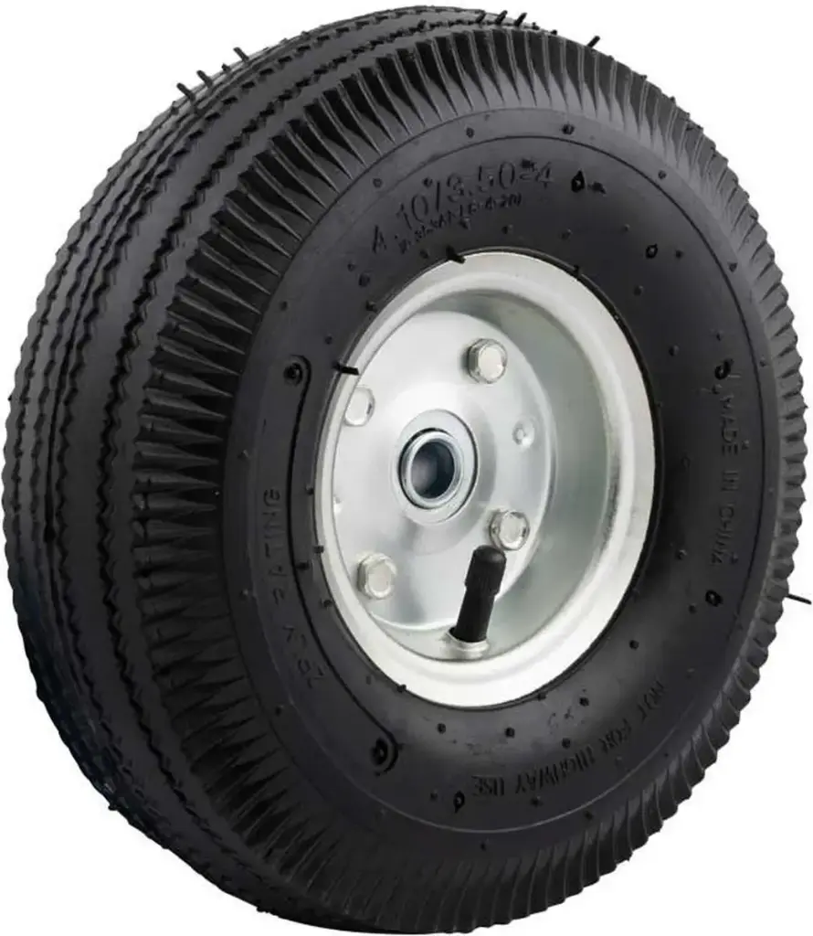 Attic cart wheel air tire metal rim axle hole 16 mm