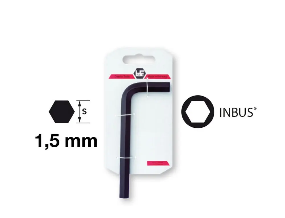 INBUS-Stiftsleutel 1,5 mm- op kaart 