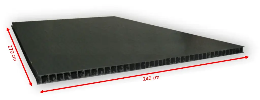 Betoform 10 mm (bekistingsplaat) 2,40mx2,70m= 6,48m2