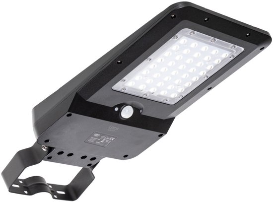 Solar Outdoor Street Light 3000 Lm 4000 K Black 