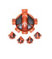 PVC pit dia 315 6x110 red brown H=210mm