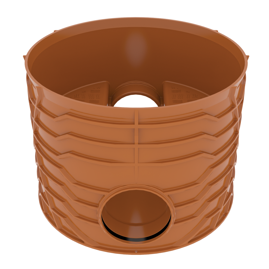 PP pit dia 630 2x250 bottom 180° red brown renoflow