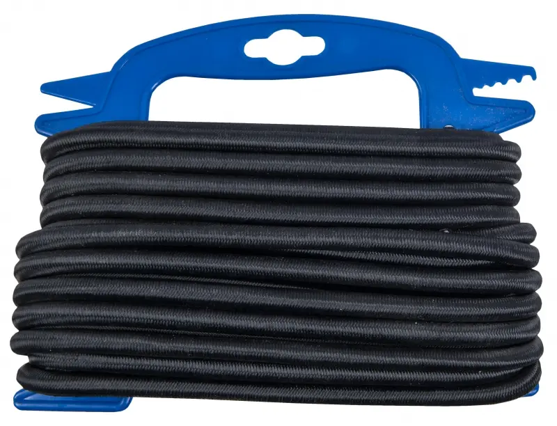 Rol koord zwart rubberen koord 8 mm/20 kg