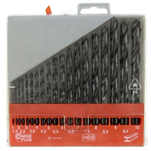 Metaalboren set1-10mm   19dlg