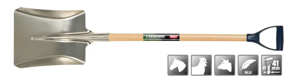 Shovel ballast shovel alu 340x280 D-stem