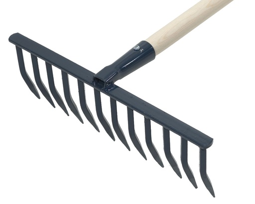 [403.12L] Rake with 12 forged teeth with handle