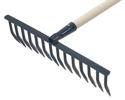 [403.14L] Rake 14 forged teeth with handle De Pypere