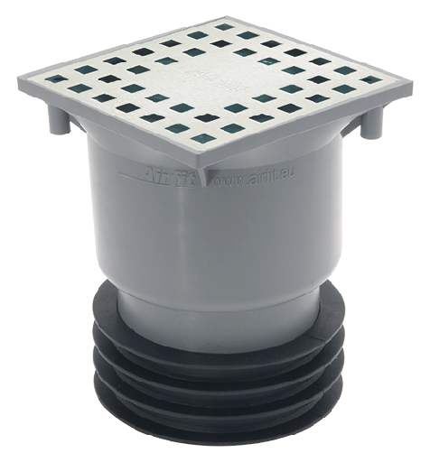 [60200BA] Clock siphon airfit universal with stainless steel grille