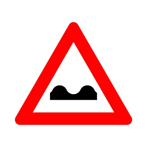 [A13] Verkeersbord A13 Dwarse uitholling of ezelsrug T250 D700 